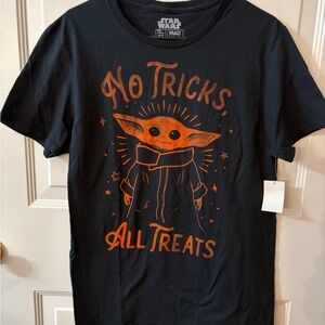 Star Wars Black T-Shirt with Orange Logo